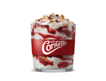 Bk fusion cornetto raspberry crunch